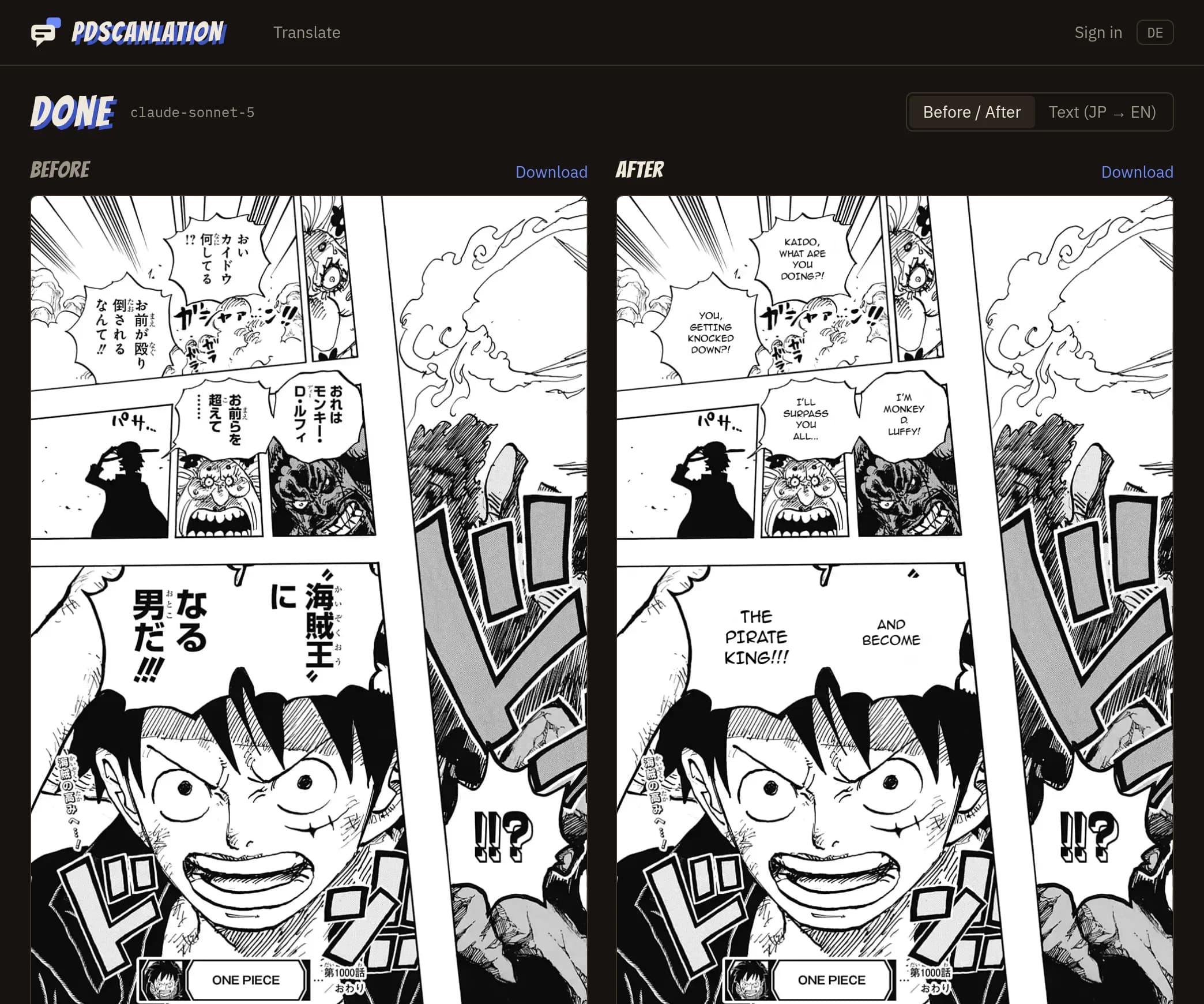 PDScanlation